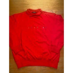 Giordano Red Classic Polo Sweatshirt-L